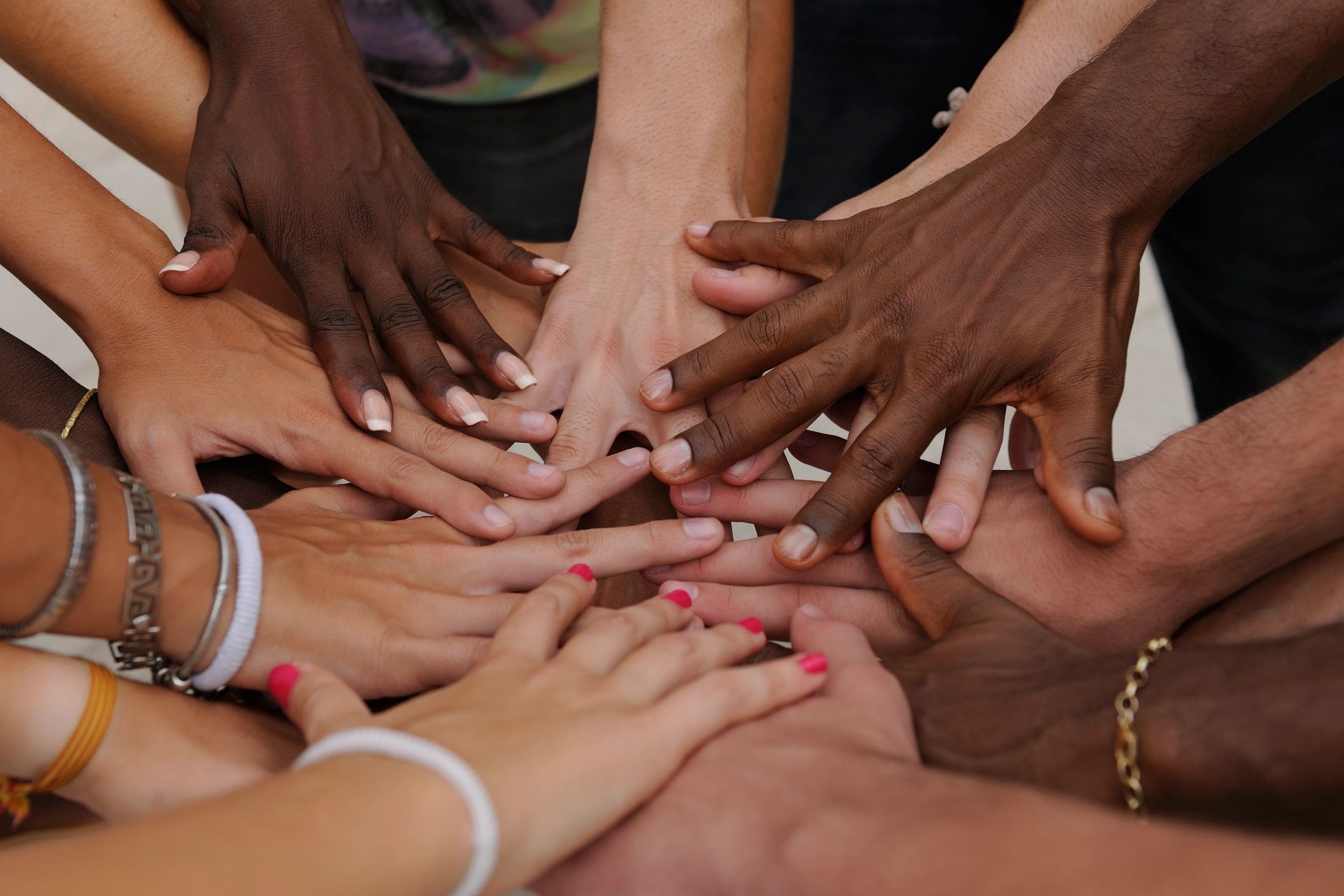 all hands in for the team